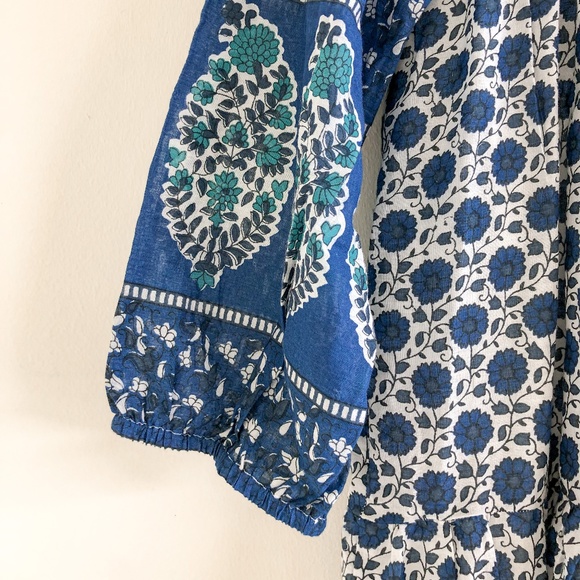 Emerson Fry India Collection Indigo Heirloom Maxi Dress S - Picture 10 of 15